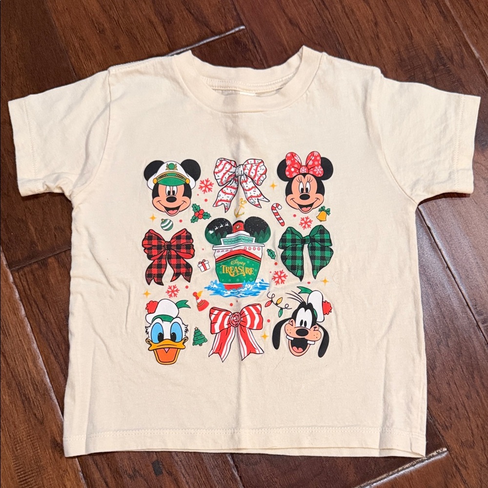 Disney Kids Cream Holiday Character T-Shirt